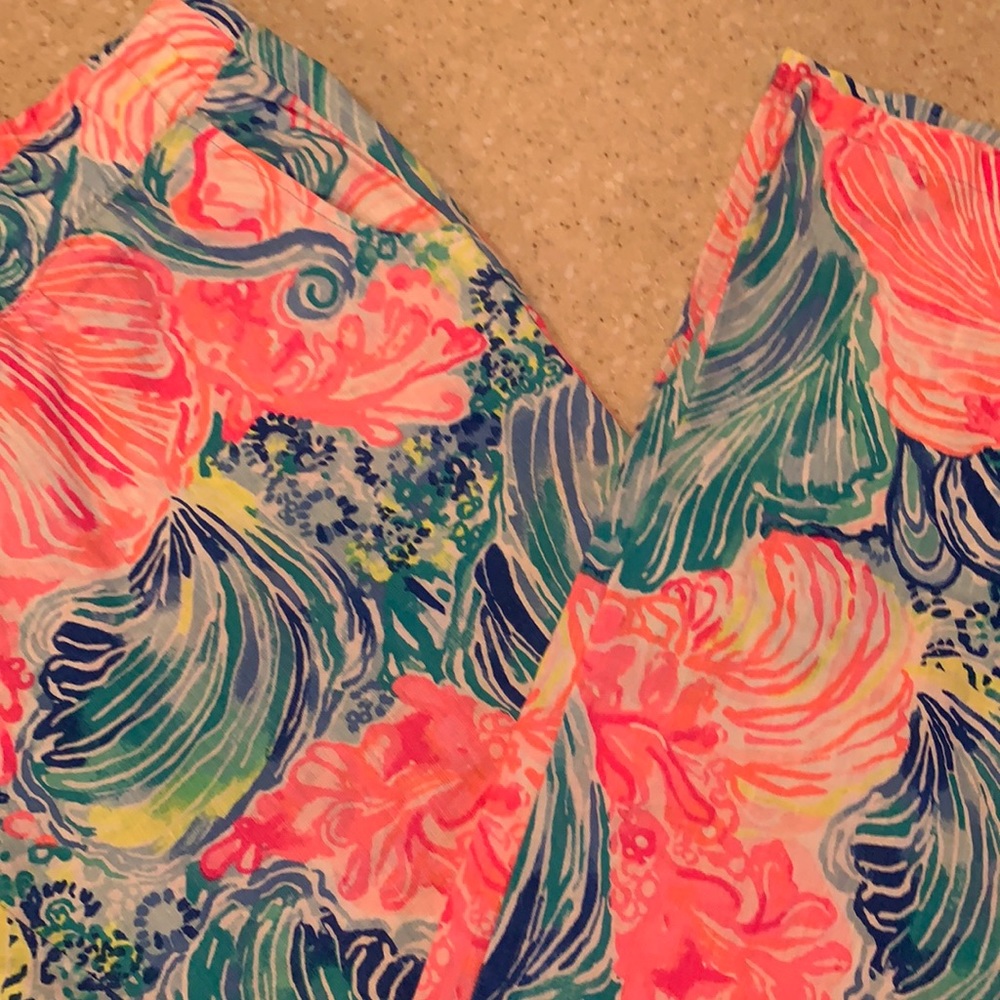 Lilly Pulitzer wide leg linen pants XL NWT